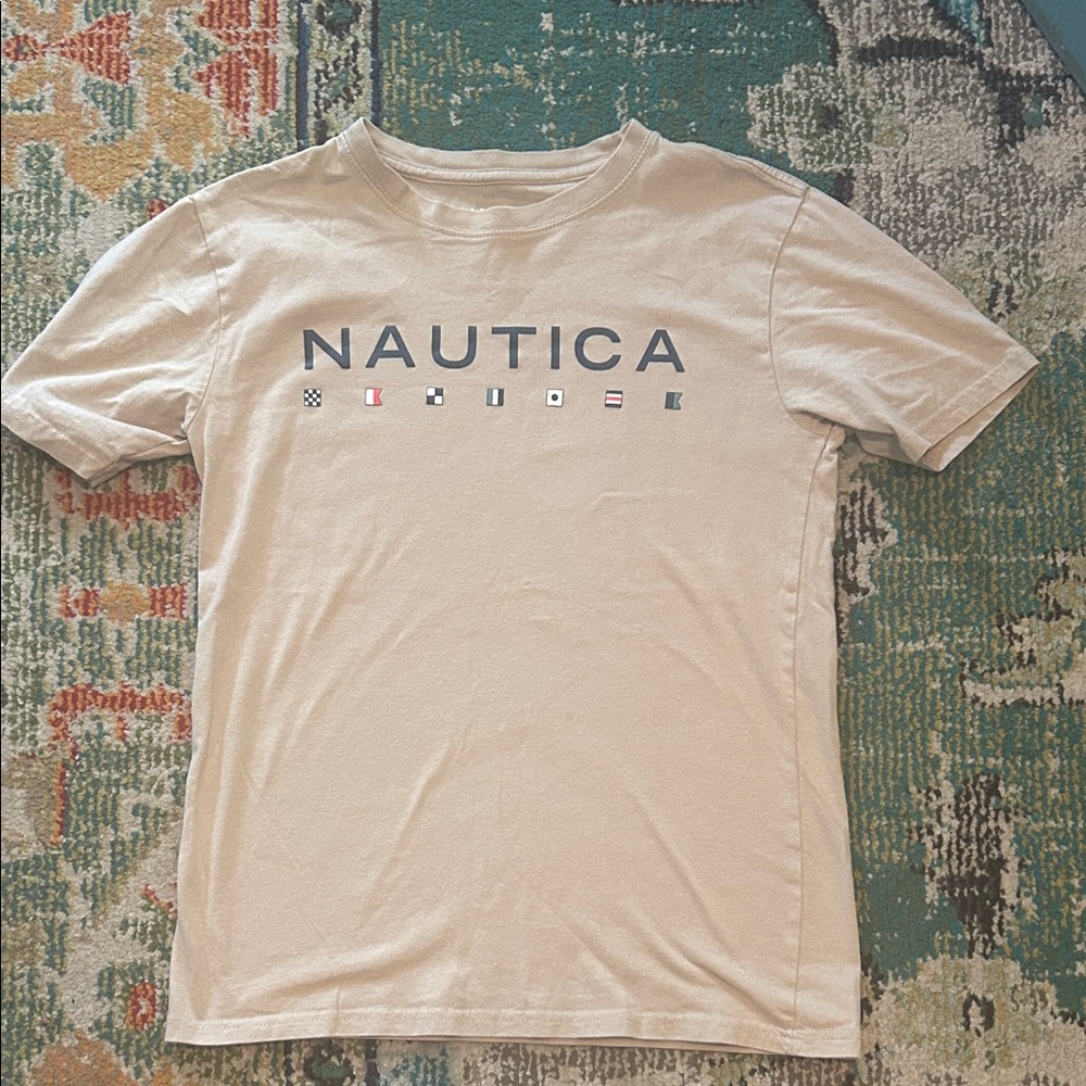 Nautica Beige Short Sleeve Tee